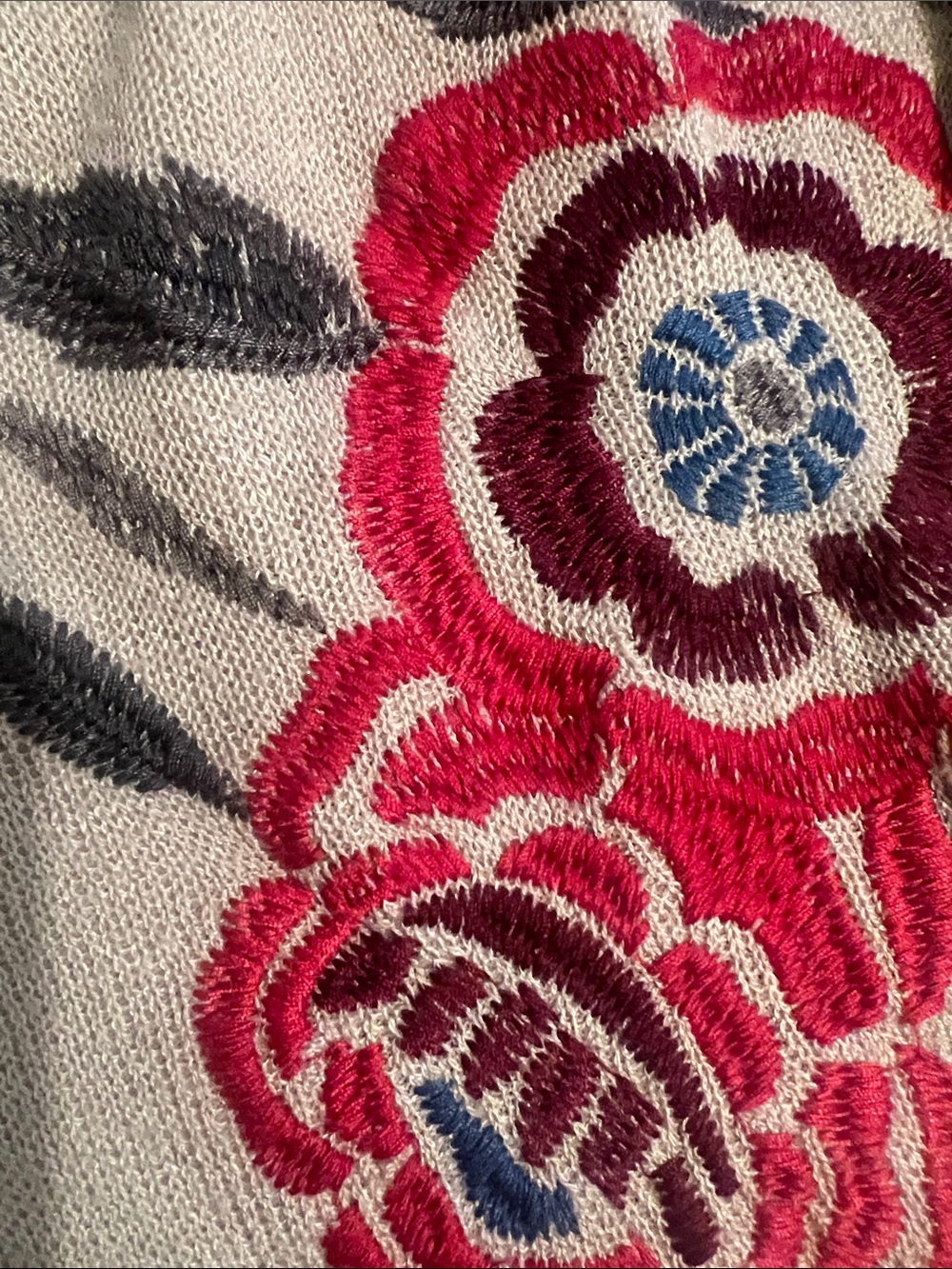 Johnny Was hooded crewel embroidered duster from the Biya collection L - Picture 2 of 5